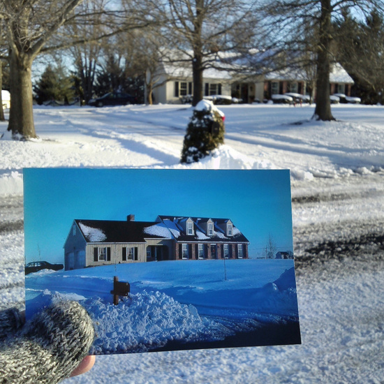 The gorgeous home now has a bit more landscaping. - He Traveled To The EXACT Same Places As His Grandparents, The Photos Brought A Lump To My Throat.