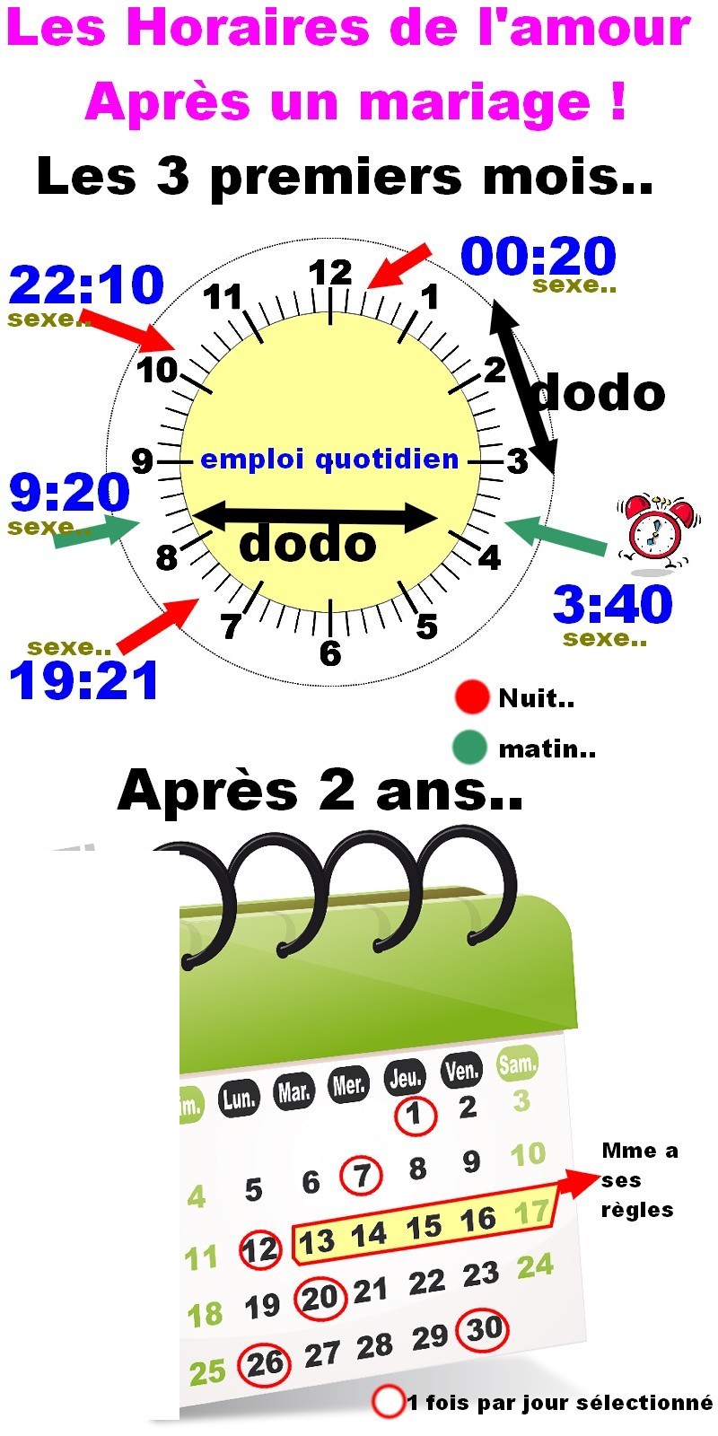 Les horaires de l'amour Aprés un mariage - Buzz FR