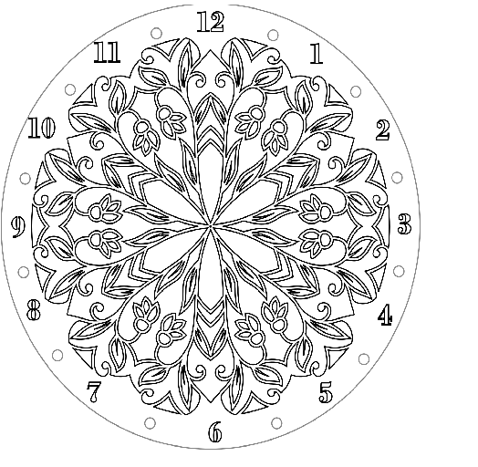 Wall Clock 1 Free DXF Files