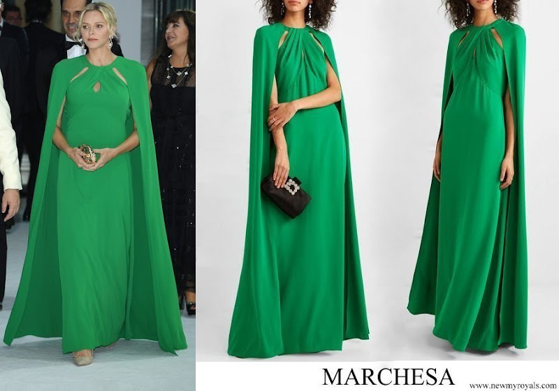 Princess-Charlene-wore-Marchesa-notte-Green-Cape-effect-Crepe-Gown.jpg