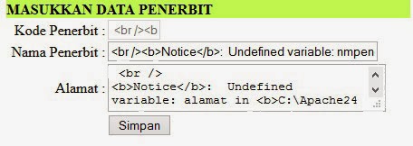 Pesan Notice: Undefined Variable” pada PHP Pesan Notice: Undefined Variable” pada PHP