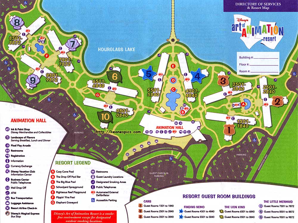Disney's Art Of Animation Resort Art Of Animation Resort Map
