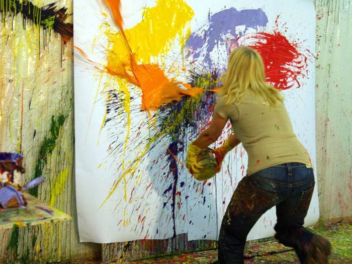 pintura en acción (action painting)