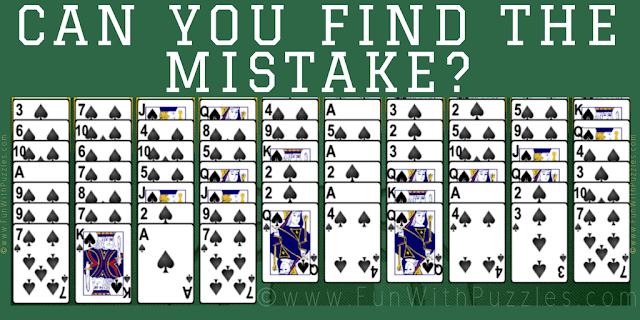 In this Genius Mistake Finding Picture Riddle, you have to find what is wrong in the given cards puzzle picture