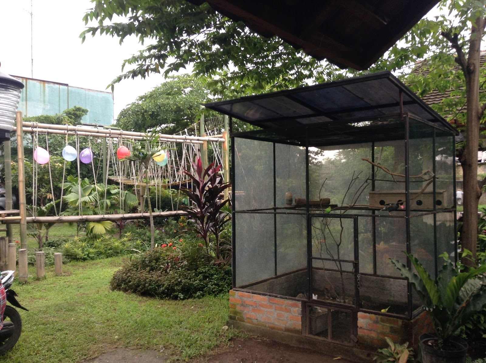 45+ Desain Kolam Ikan Dengan Kandang Burung Pictures