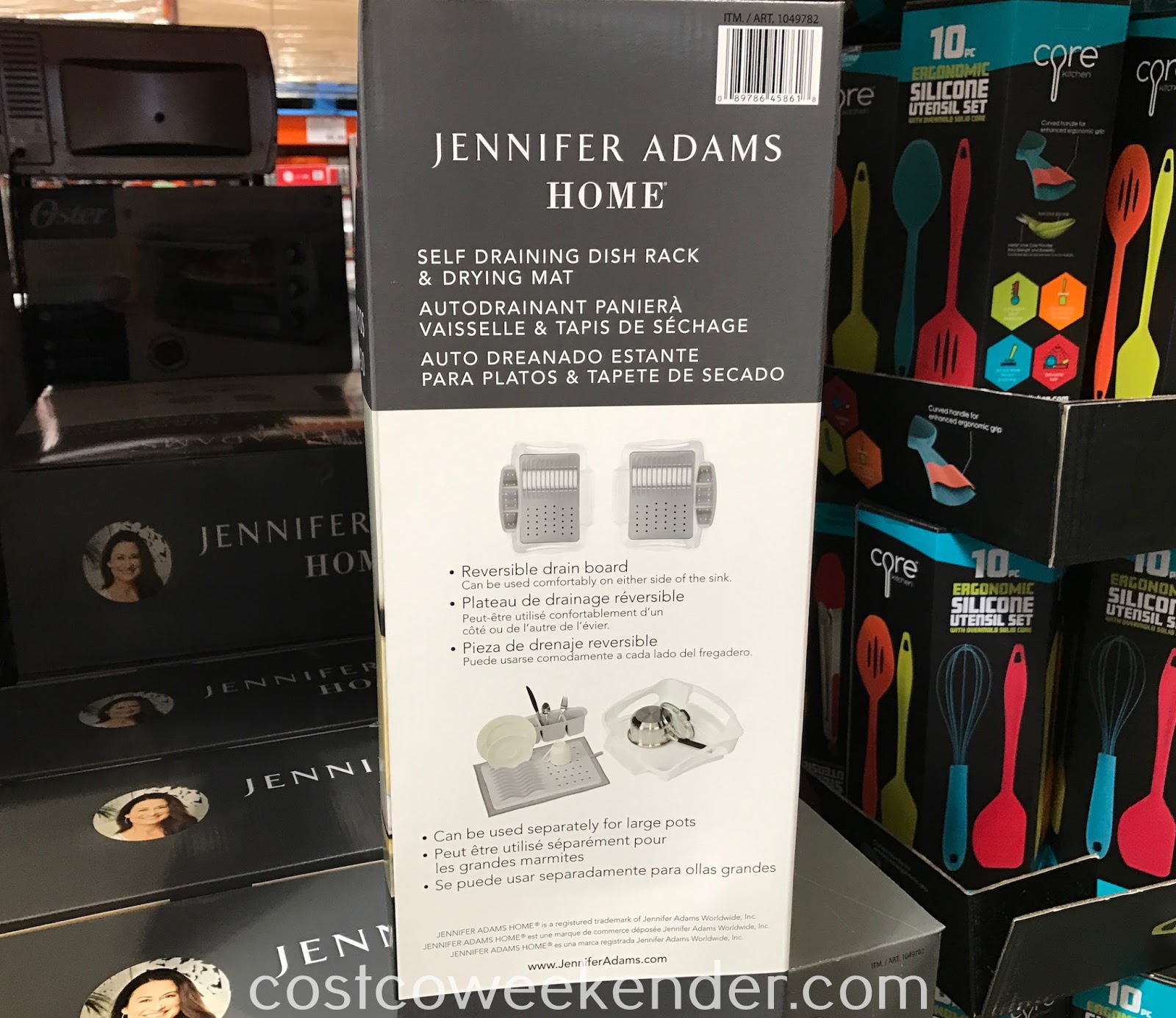 Jennifer Adams Home Self Draining Dish Rack & Drying Mat Costco Weekender