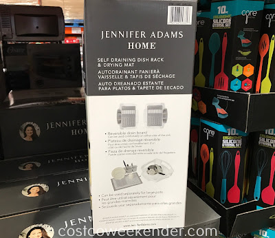 Make doing the dishes easier with the Jennifer Adams Home Self Draining Dish Rack & Drying Mat