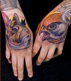 Melhores tatuagens de animais coelho águia