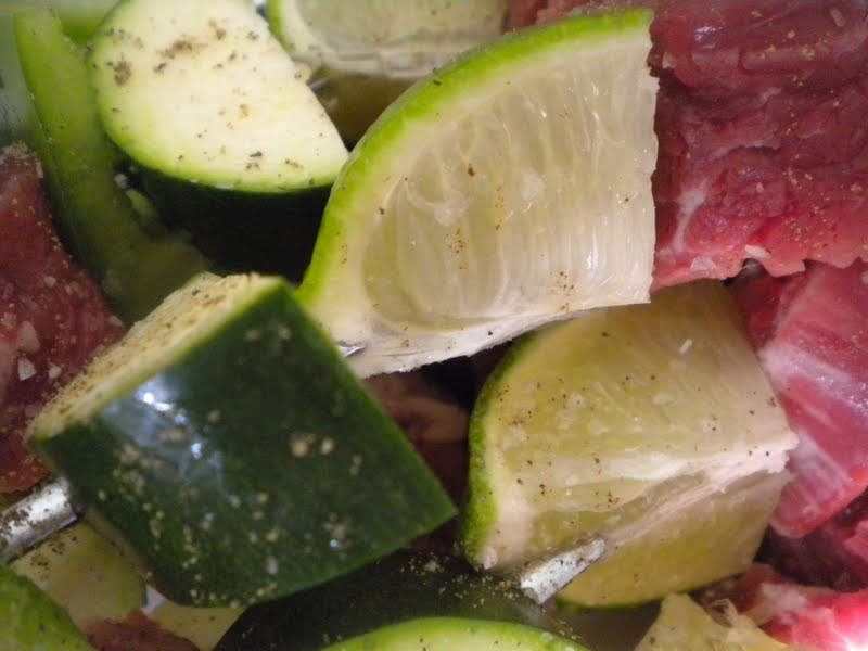 Rindy Mae Flank Steak Kebabs With Peanut Sauce