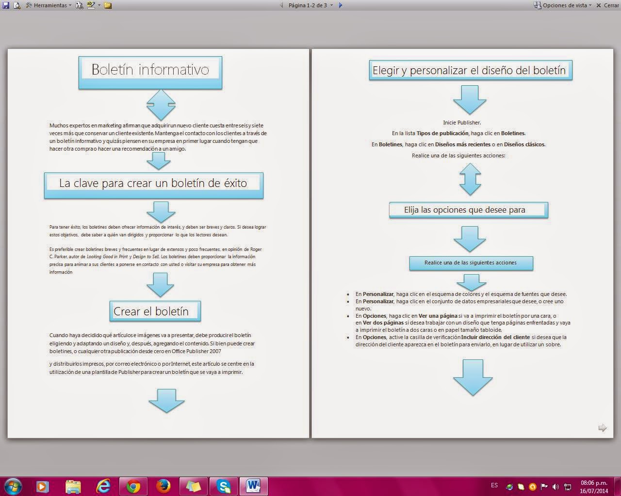 mapa conceptual del boletin informativo