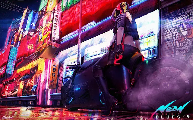Neon Midnight Blues by Nelson Tai 