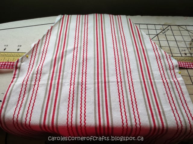 Carole's Corner of Crafts: Sewing – Child’s Tea Towel Apron with D-ring ...