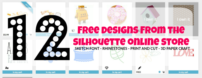 Silhouette, Silhouette online store, free designs, Silhouette Cameo, Silhouette Studio
