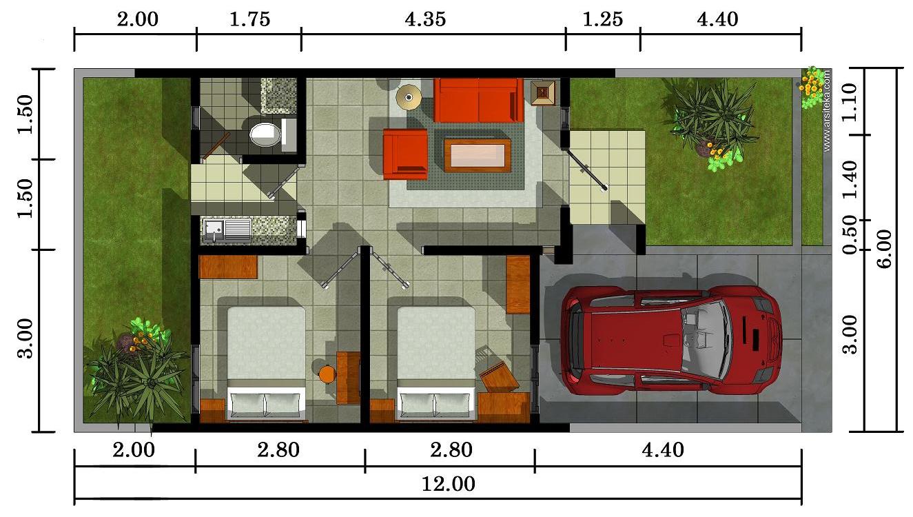 12 Denah Sketsa Rumah Minimalis  Modern Tren 2019 All Tipe