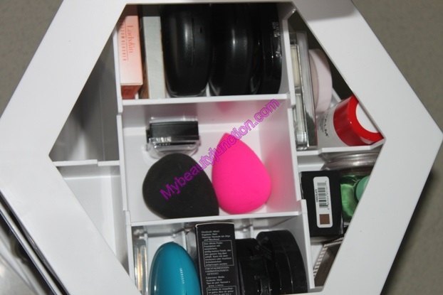 Makeup storage ideas: Lori Greiner rotating cosmetics organiser review