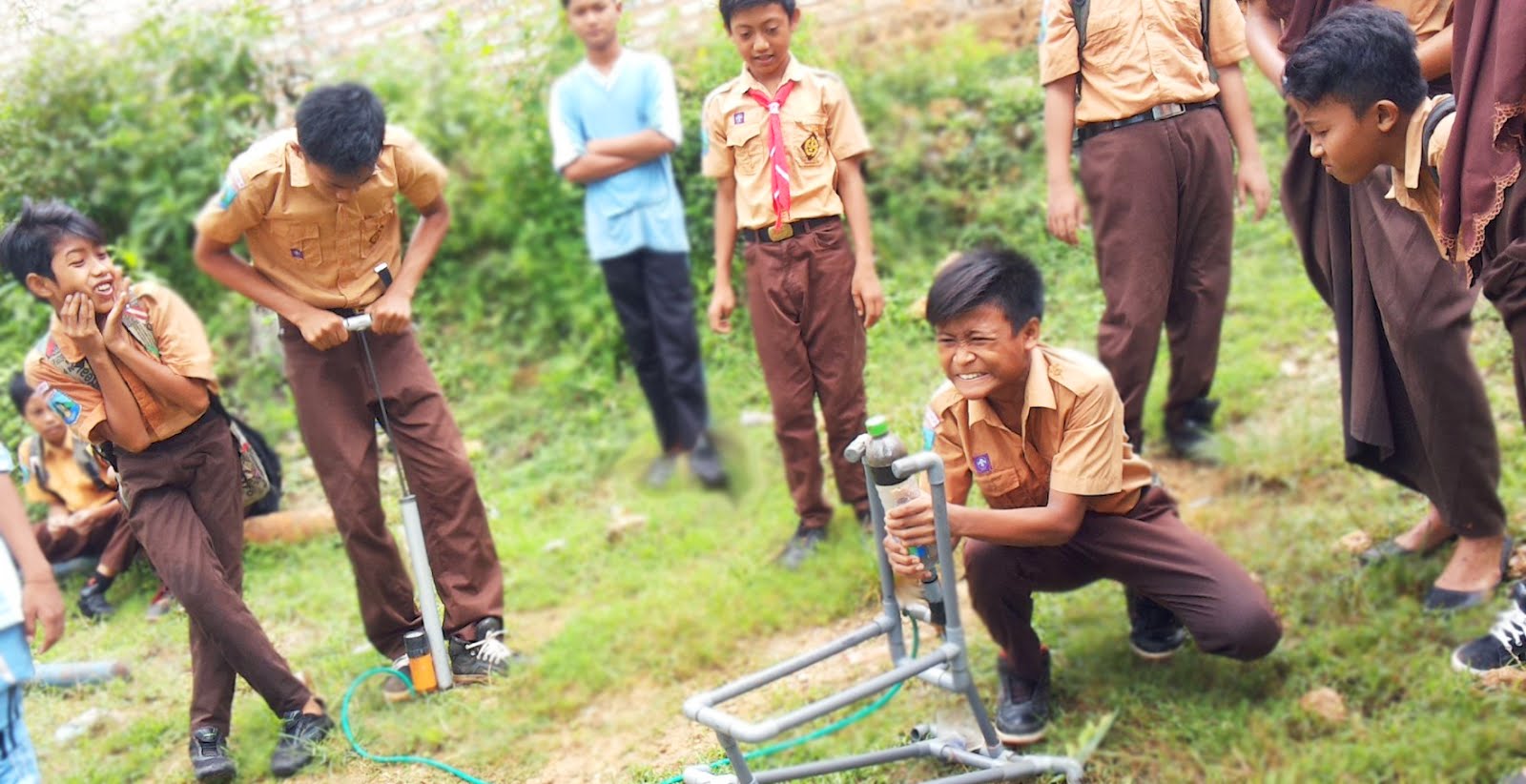 Outdoor learning is important to give various learning situation.