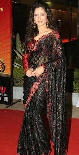 sexy desi girl in black saree drashti dhami wallpapres hot sexy actress.jpg