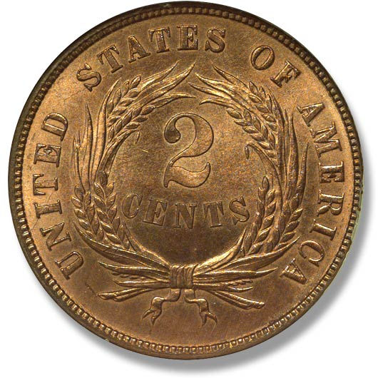 2 cents 1865