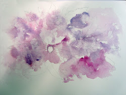 watercolour pink petals background florals pencil lines hope