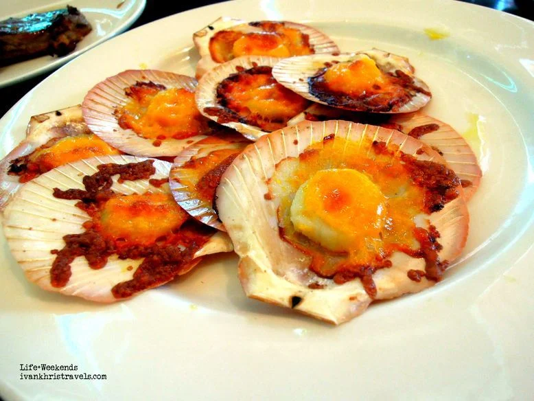 Baked scallops at New World Hotel's Cafe 1228