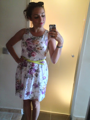 Person in a floral dress.