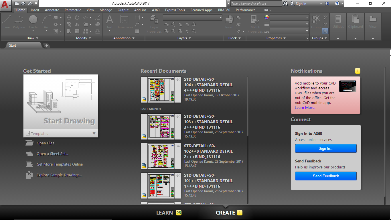 Cara Setting StartUp Untuk AutoCAD 2017 ARCHWI