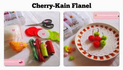 Cara Membuat  Cherry dari  Kain  Flanel  Cara Membuat  