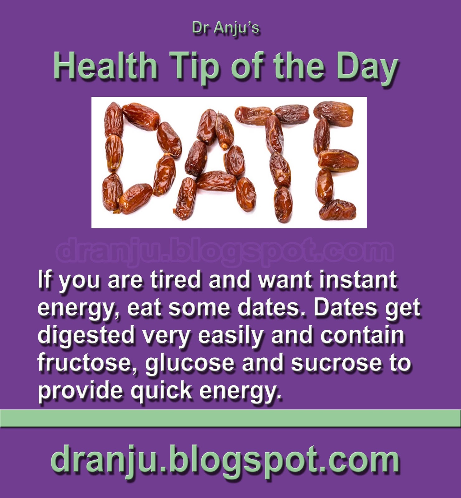 Dr. Anju's Health Tips Health Tip of The Day 9th June