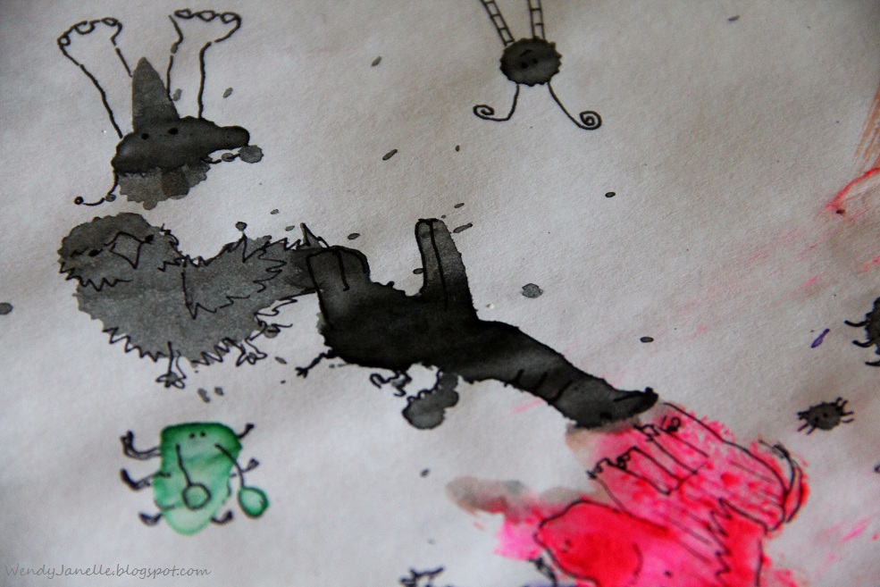 Living Creatively Paint Splotch Creatures