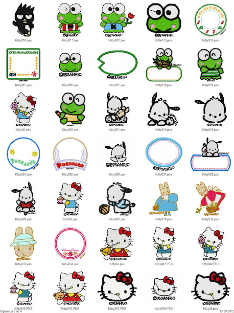 Hello Kitty embroidery designs free download