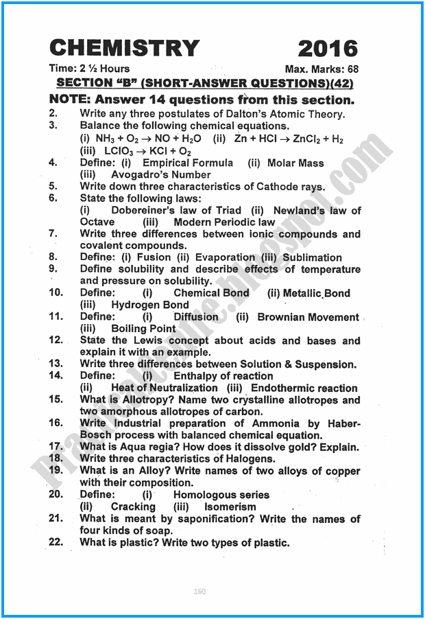 9th-chemistry-five-year-paper-2016