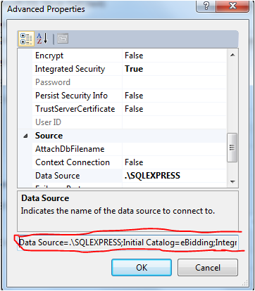How to: find Connection String in Visual Studio 2010