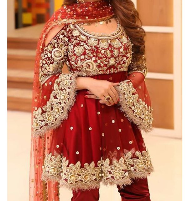 peplum dress pakistani 2019