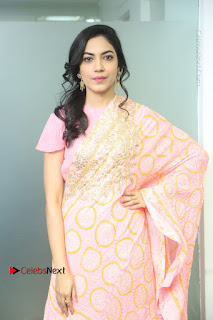 Actress Ritu Varma Pos in Beautiful Pink Anarkali Dress at at Keshava Movie Interview  0001