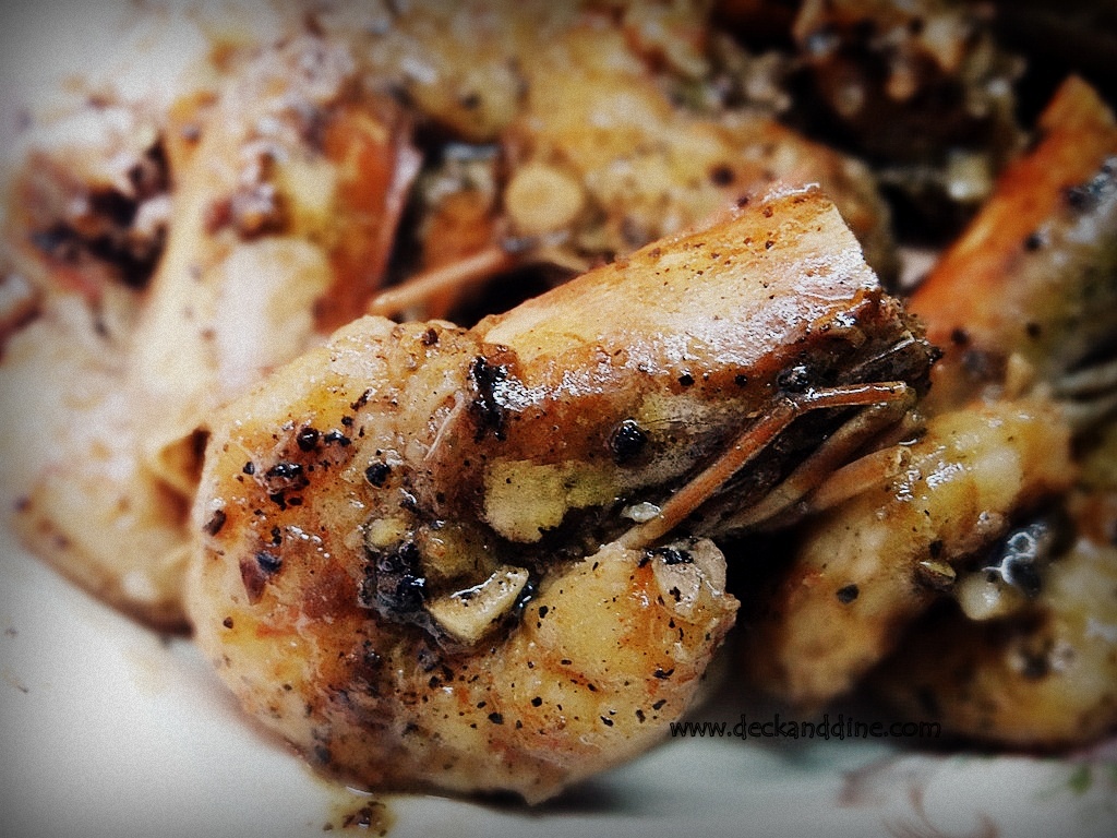 Scintillating garlicpepper prawn with a twist Deck and Dine