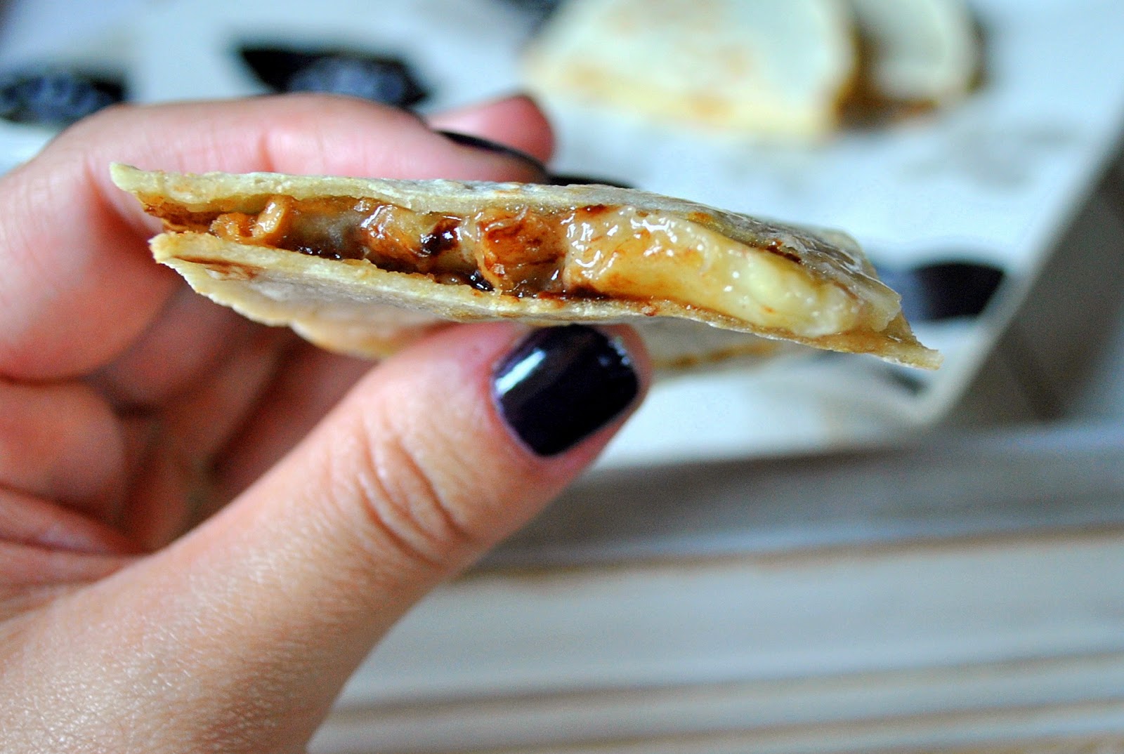 Sweet Quesadilla with Chocolate Chip, Banana & Peanut Butter