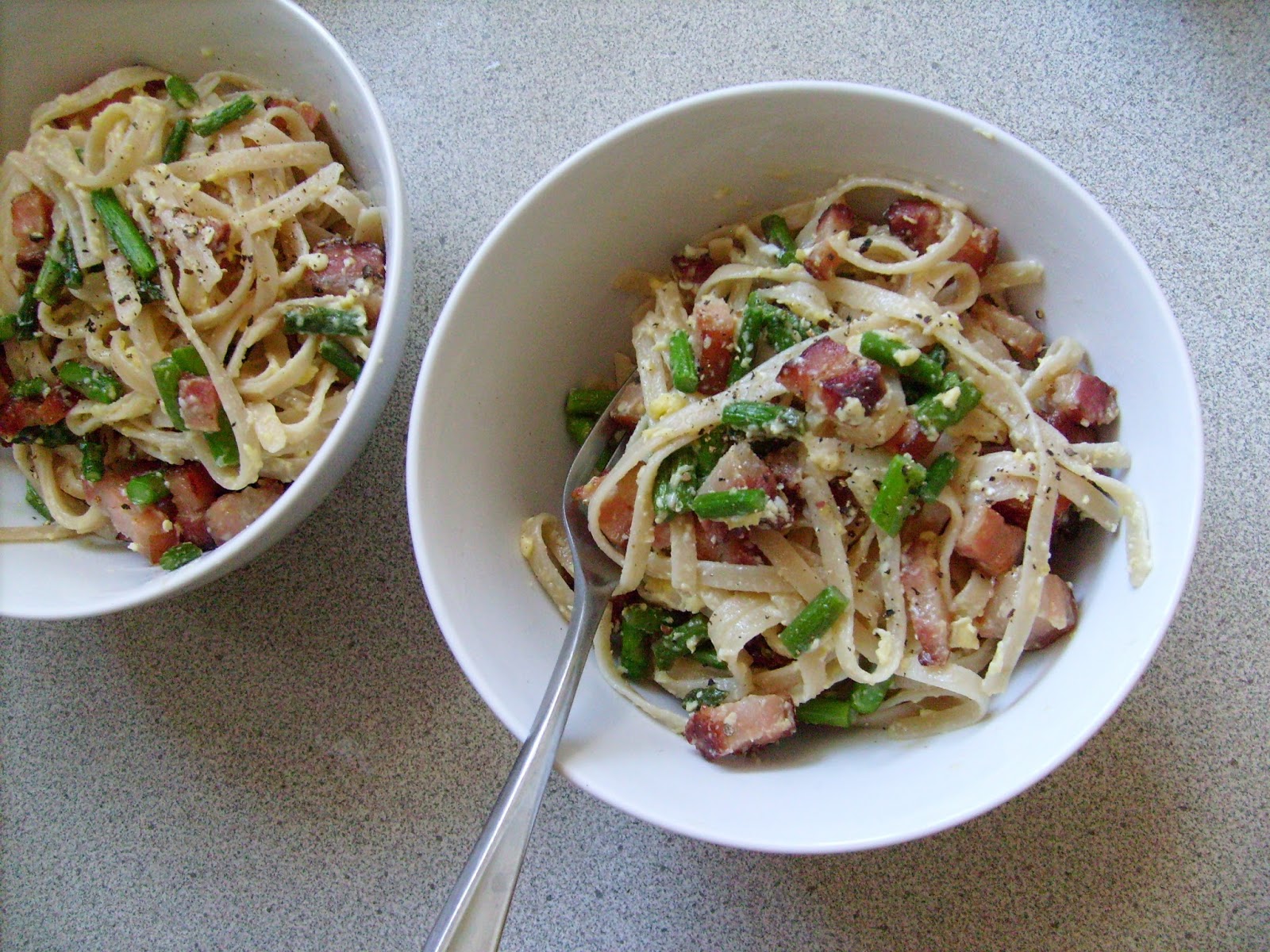 Loverly La La La Asparagus Bacon Carbonara