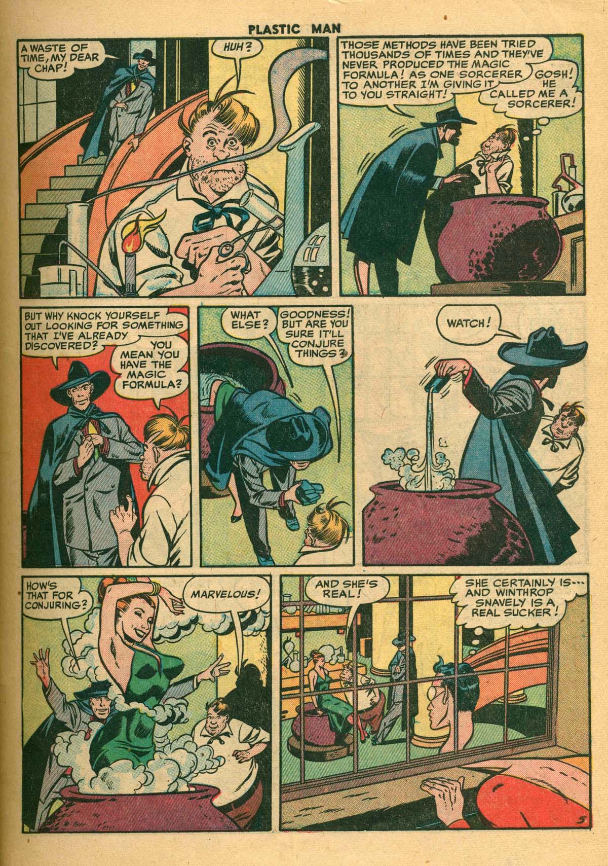 Read online Plastic Man (1943) comic -  Issue #27 - 7