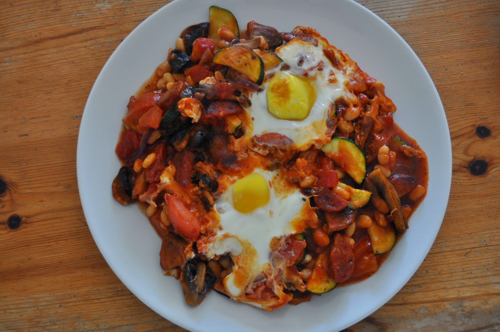 LouLouLoves. Chorizo & Bean Baked Eggs A Recipe