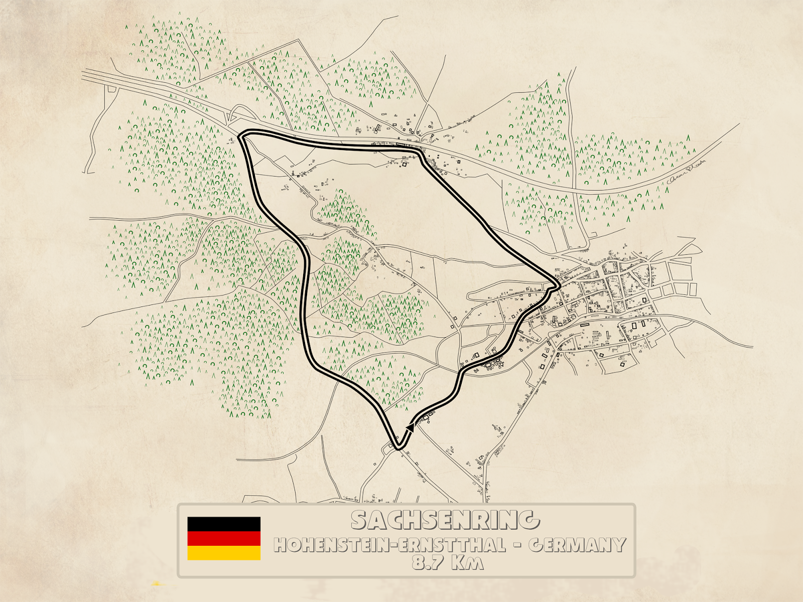  OscarPlada: Sachsenring Motiv 