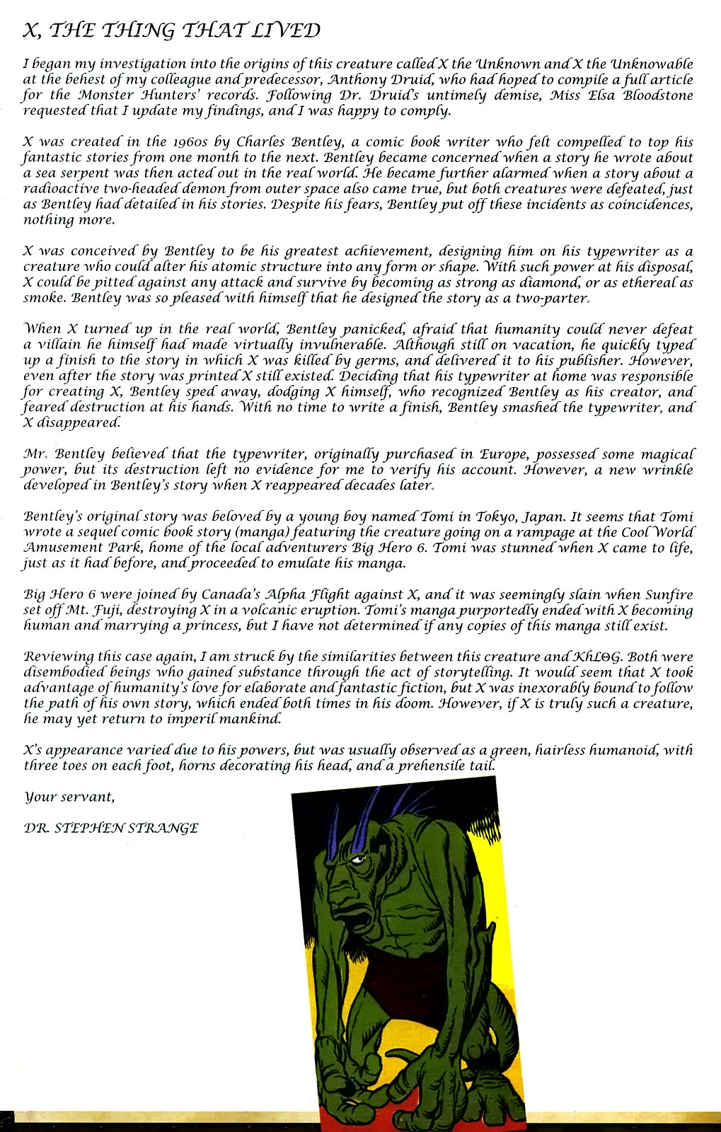 Read online Marvel Monsters: From the Files of Ulysses Bloodstone (and the Monster Hunters) comic -  Issue # Full - 30