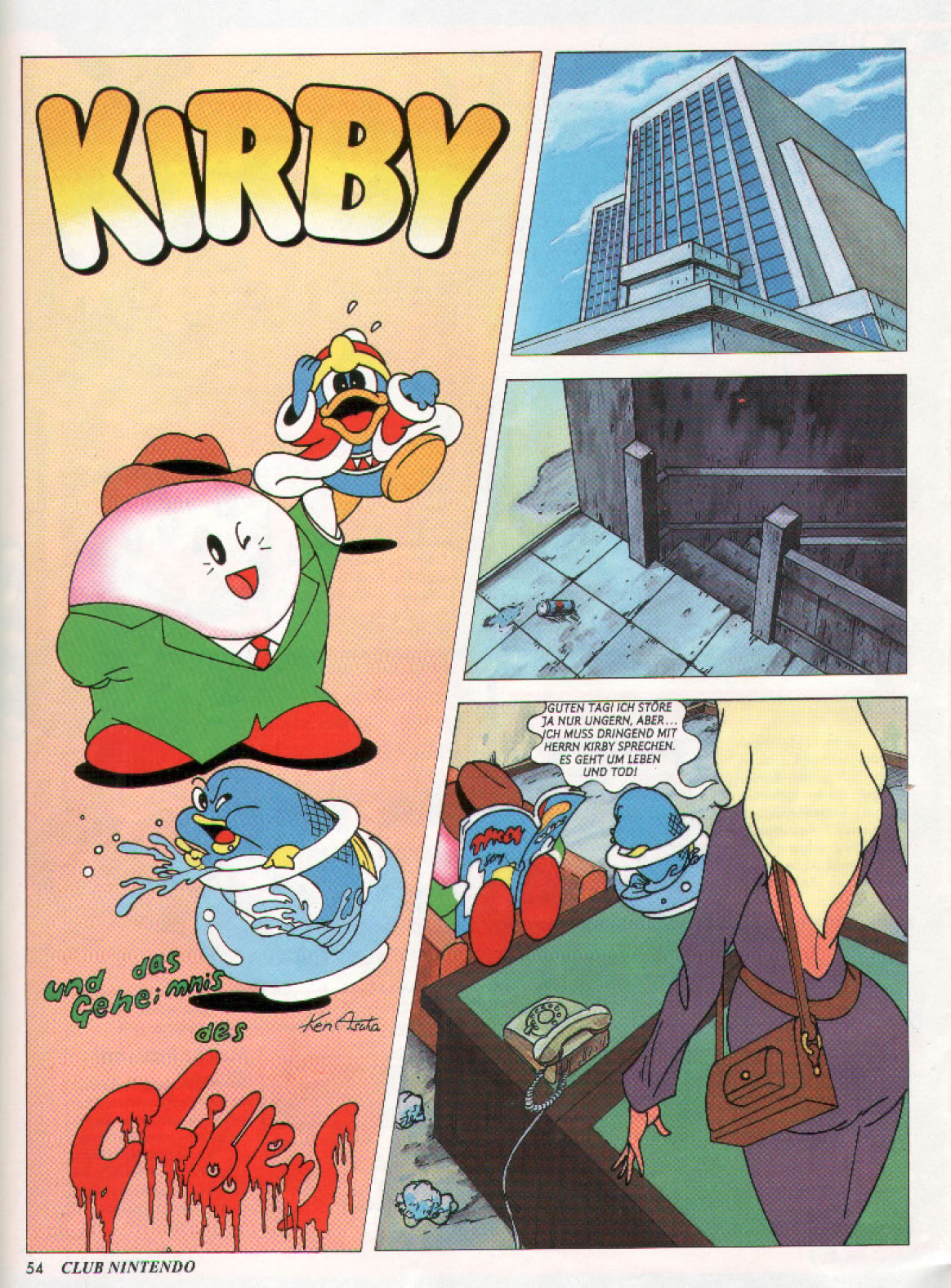 Kirby25th: Kirby's Biggest Case, Kirby na versão noir alemã - Nintendo Blast