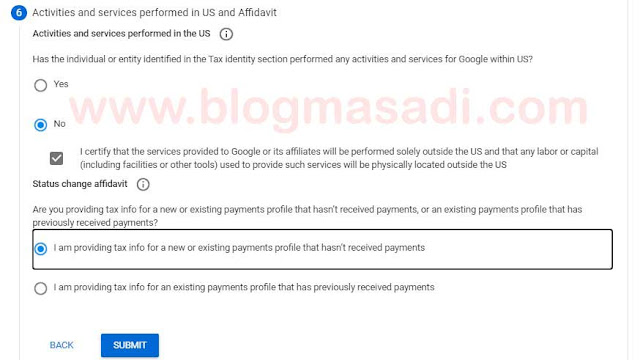 Tahapan Cara Input NPWP Pada Formulir Pajak dan Tarif Pemotongan Google Adsense