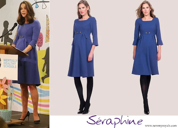 Kate Middleton wore Seraphine Royal Blue Tailored Maternity Dress