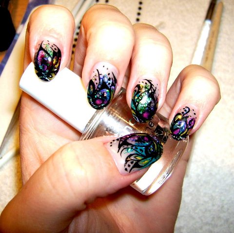 Crazy Colorful Nail Art