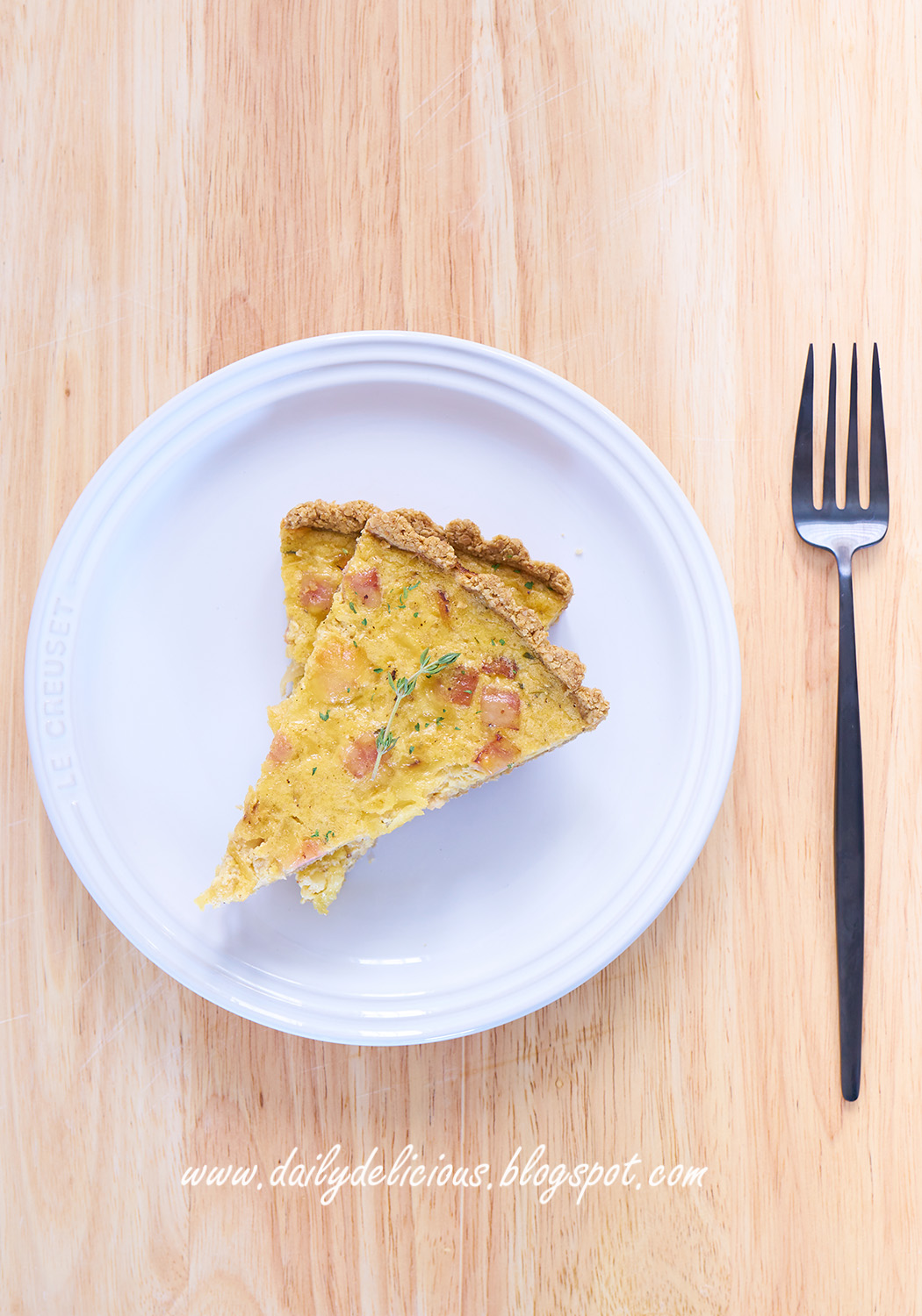 dailydelicious Quiche with Oat and sun flower crust