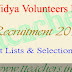 Deo Rangareddy Vidya Volunteers VVs Merit List Selection Lists 2016-17