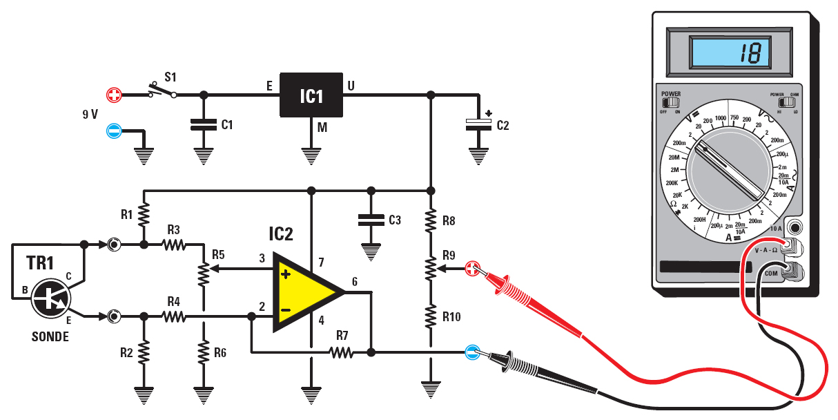 Schema electronique capteur temperature