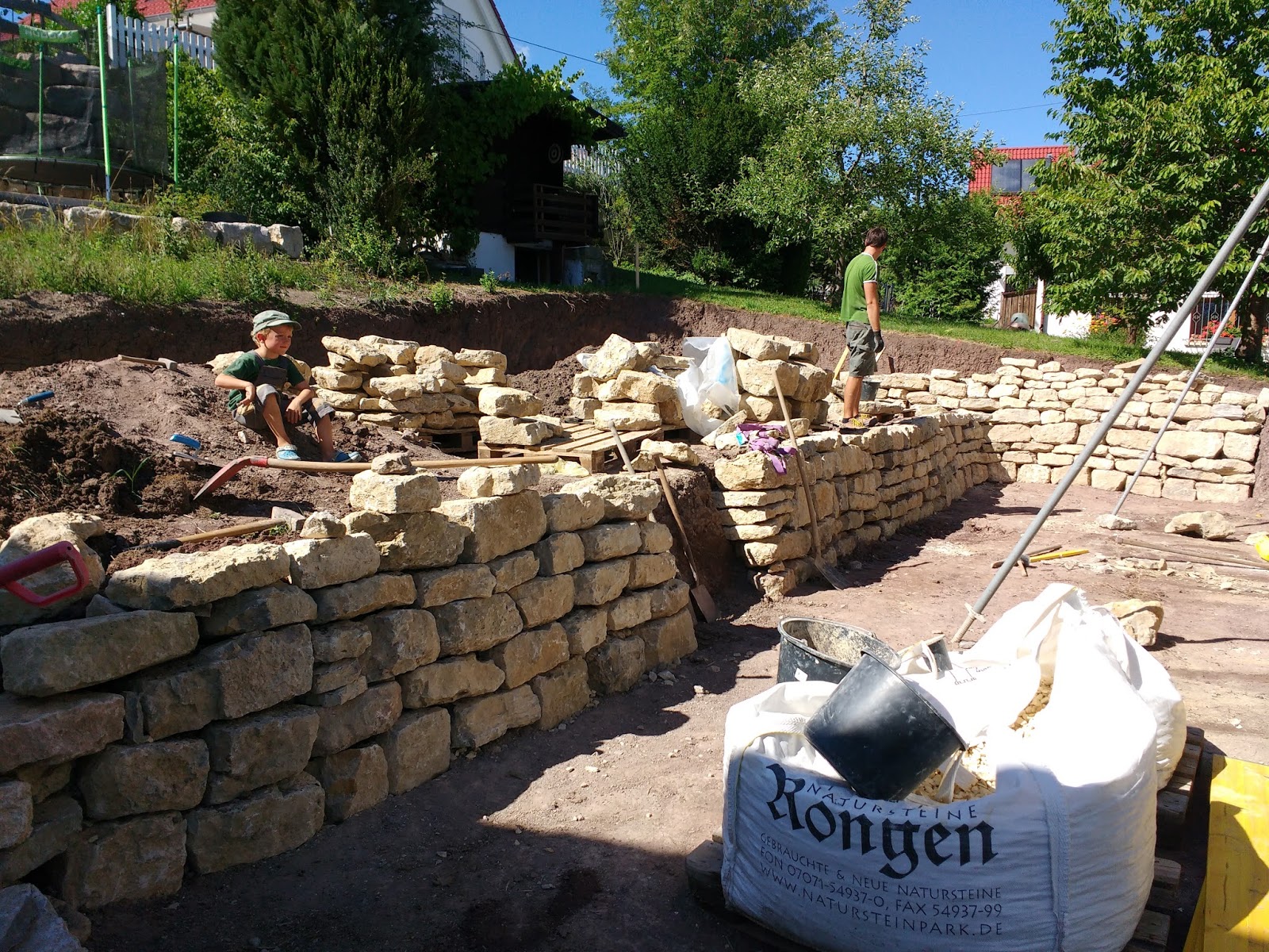 Wir Bauen Ein Hauser Massivhaus Trockenmauer