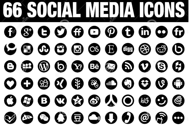 Round Vector Social Media Icons